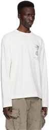 C2H4 White Printed Long Sleeve T-Shirt
