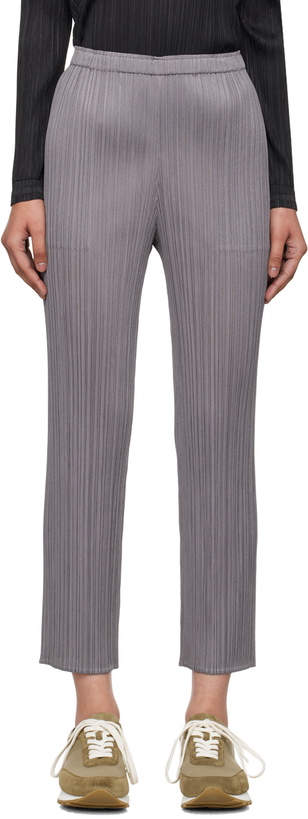 Photo: PLEATS PLEASE ISSEY MIYAKE Gray Pleated Trousers