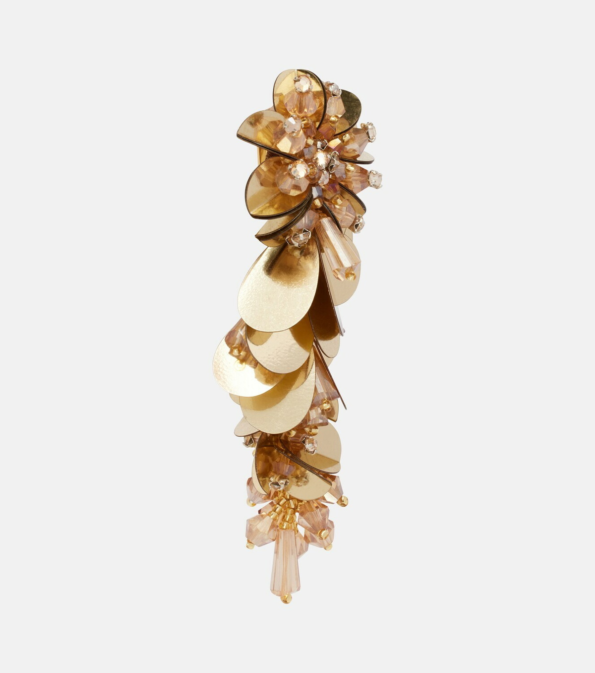 Oscar de la Renta Bouquet embellished drop clip-on earrings