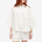 Deiji Studios Women's Linen Stripe 03 Set in Linen Story Stripe