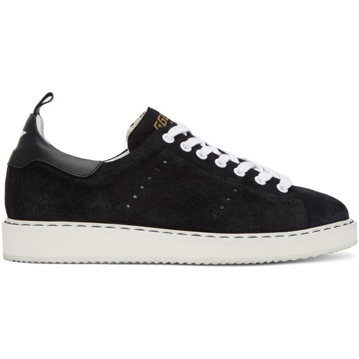 Photo: Golden Goose Black and White Suede Starter Sneakers