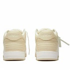 Off-White Men's Out Of Office Low Leather Sneakers in White/Beige
