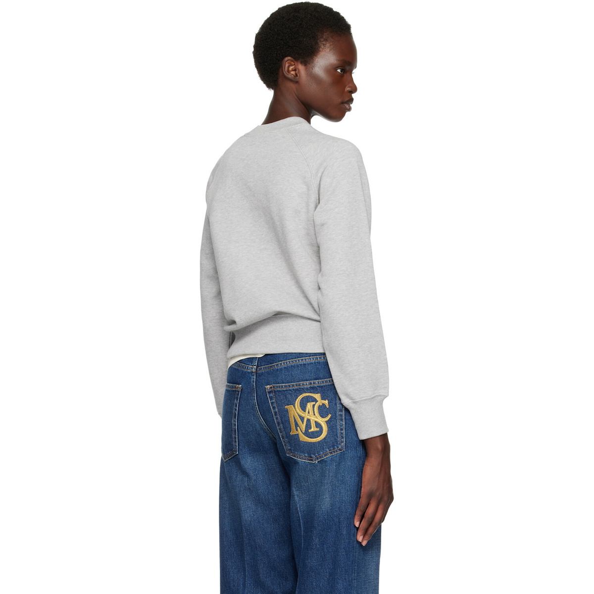 Stella McCartney Gray Watercolour Horse Sweatshirt
