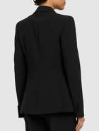 ALBERTA FERRETTI Single Breast Stretch Wool Jacket