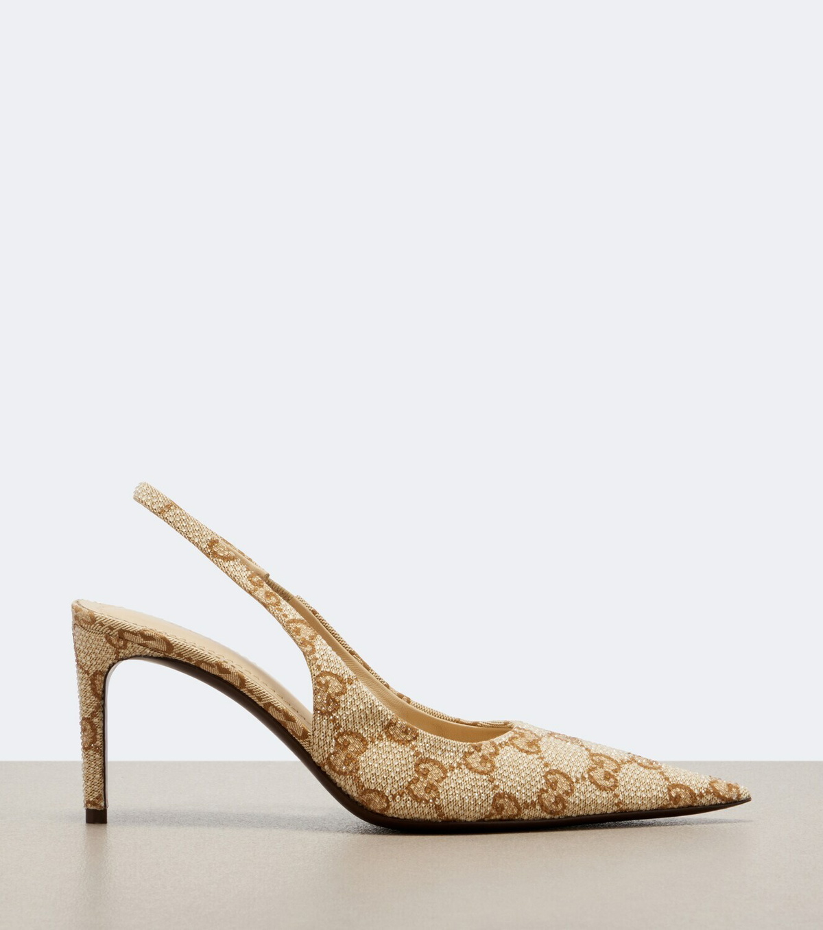 Gucci Donna GG embellished slingback pumps