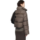 Rick Owens Moncler + Rick Owens Taupe Cropped Cyclopic Down Jacket