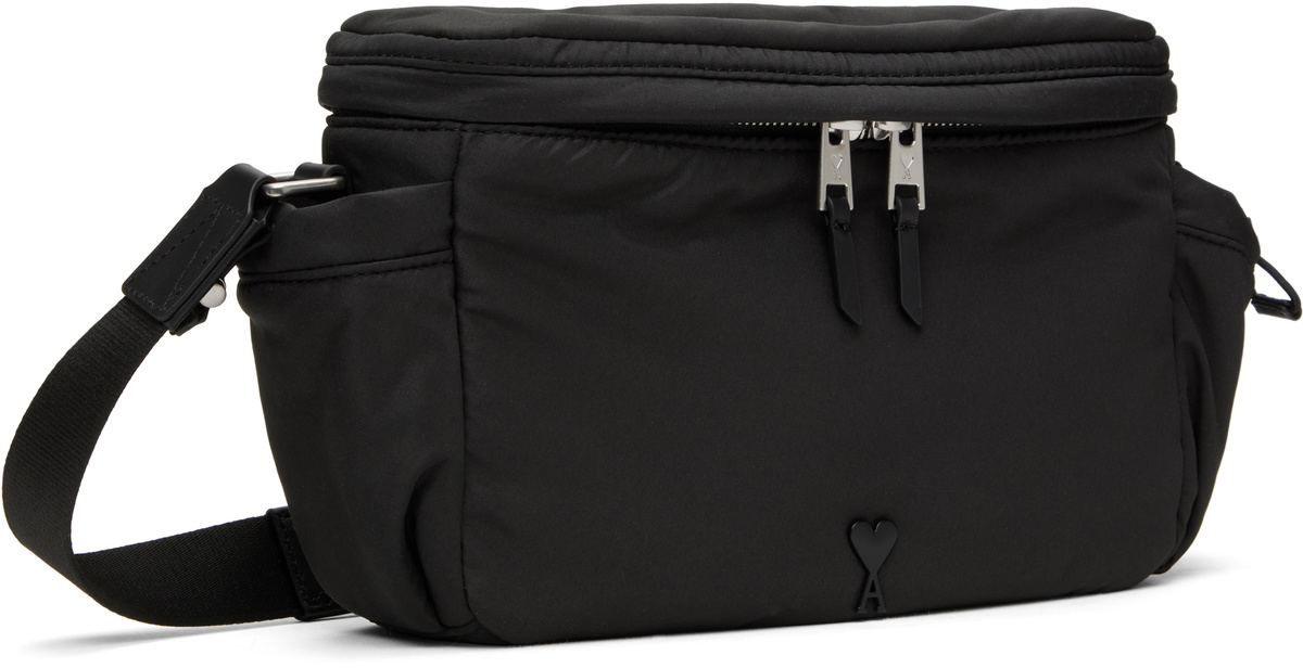 AMI Paris Black Ami de Coeur Messenger Bag