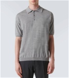 Lardini Wool, silk, and cashmere polo shirt
