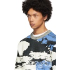 3.1 Phillip Lim Black and Blue Jacquard Sweatshirt