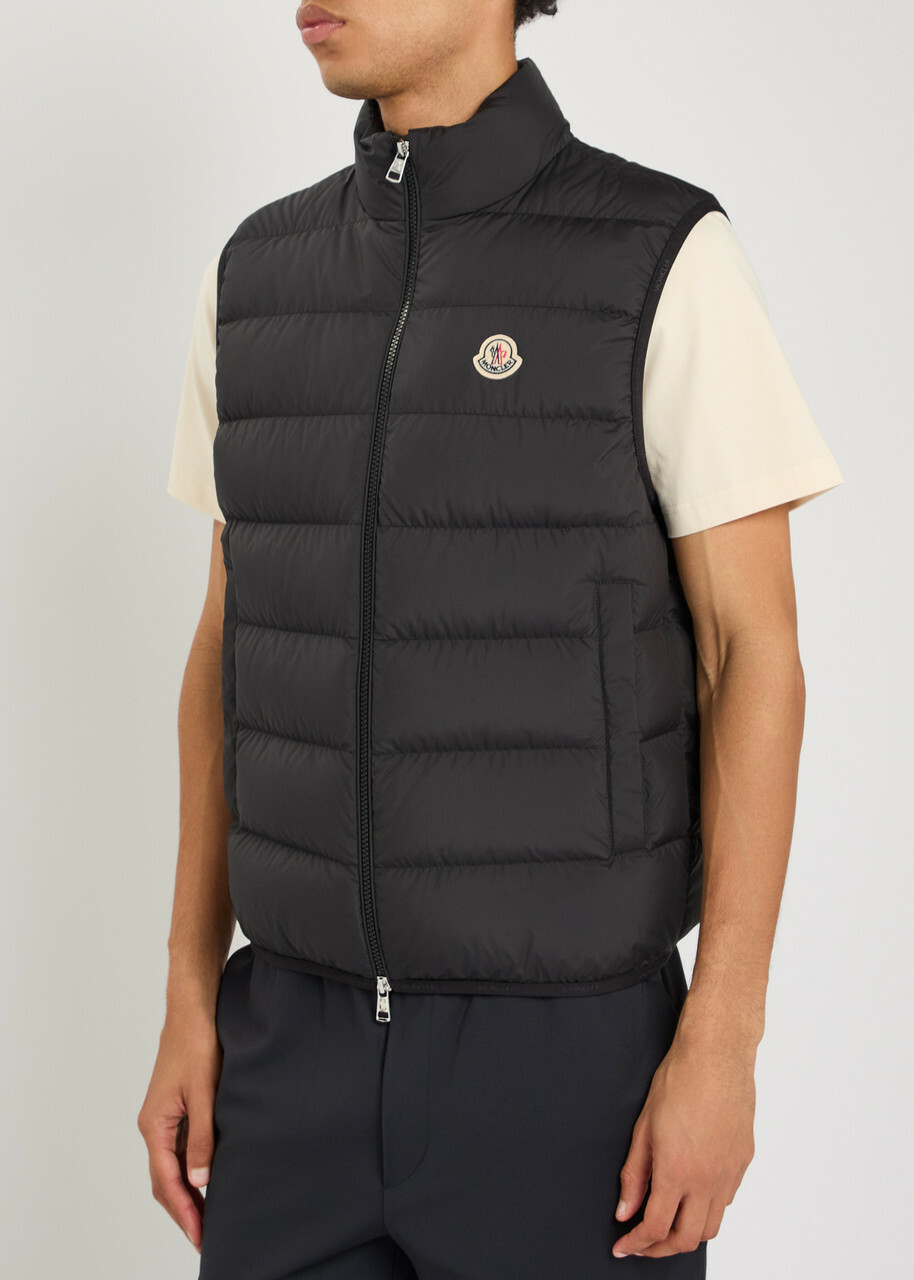 Moncler Contrin Quilted Shell Gilet Black