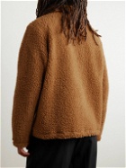 BODE - Tie-Detailed Wool-Blend Fleece Sweater - Brown