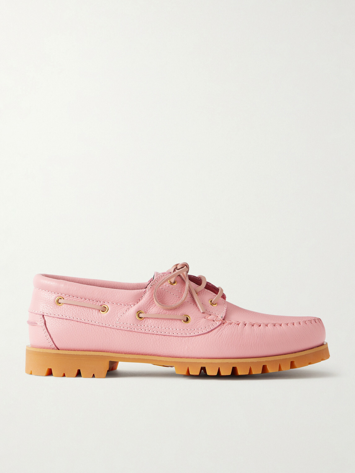 VINNY's - Aztec Full-Grain Leather Boat Shoes - Pink