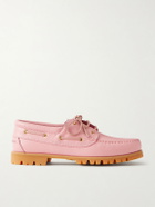 VINNY's - Aztec Full-Grain Leather Boat Shoes - Pink