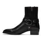 Saint Laurent Black Wyatt Harness Boots