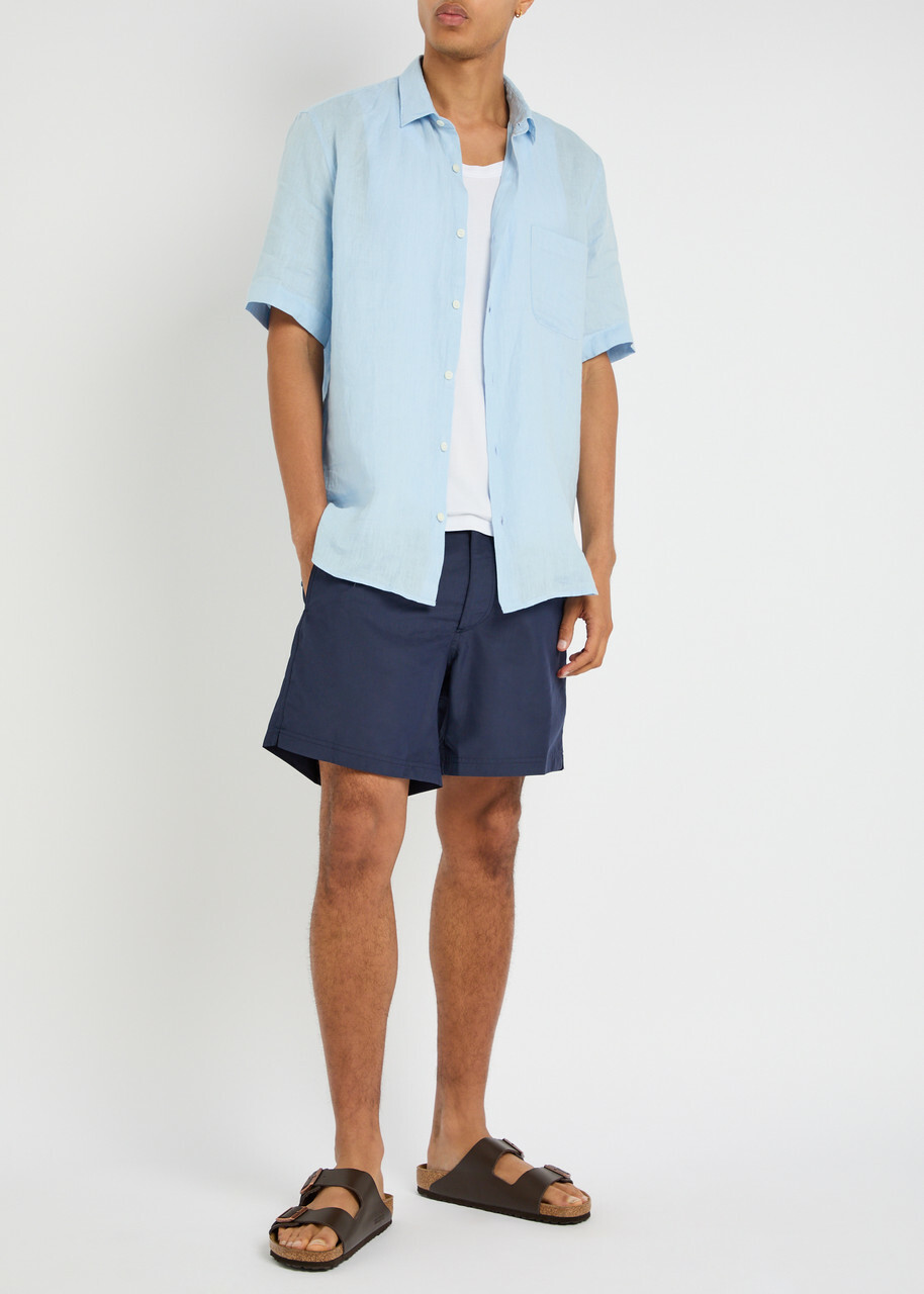 Sunspel Brushed-shell Swim Shorts Navy