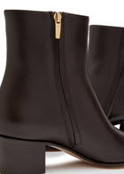 Gianvito Rossi Spencer 45 Leather Ankle Boots Brown
