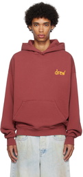 drew house Burgundy Embroidered Hoodie