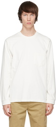 Nudie Jeans White Heavy Pocket Rudi Long Sleeve T-Shirt