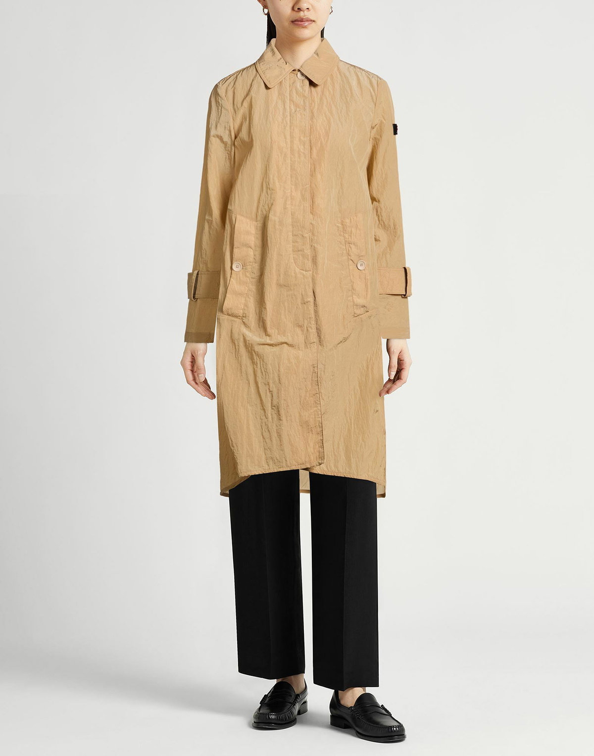 Peuterey Womens Overcoat & Trench Coat Camel