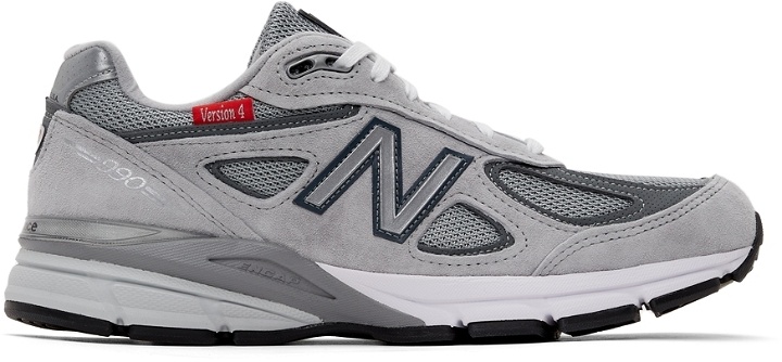 Photo: New Balance Grey Made In USA 990v4 Low Sneakers