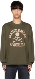 MASTERMIND WORLD Khaki College Long Sleeve T-Shirt