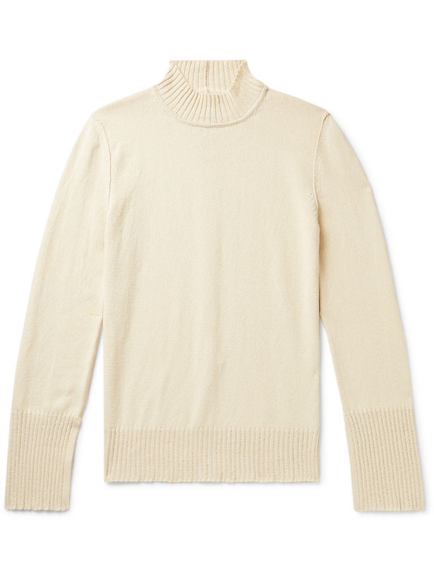 Photo: Rick Owens - Rollneck Cotton Sweater - Neutrals