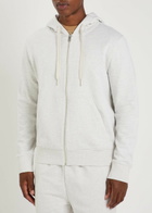 Boss Spence Hooded Cotton Sweatshirt Ecru