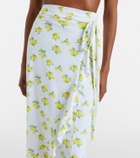 Melissa Odabash Printed ruffled wrap skirt