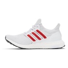 adidas Originals White and Red Ultraboost 4.0 DNA Sneakers