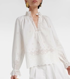 Ulla Johnson Alora broderie anglaise cotton blouse