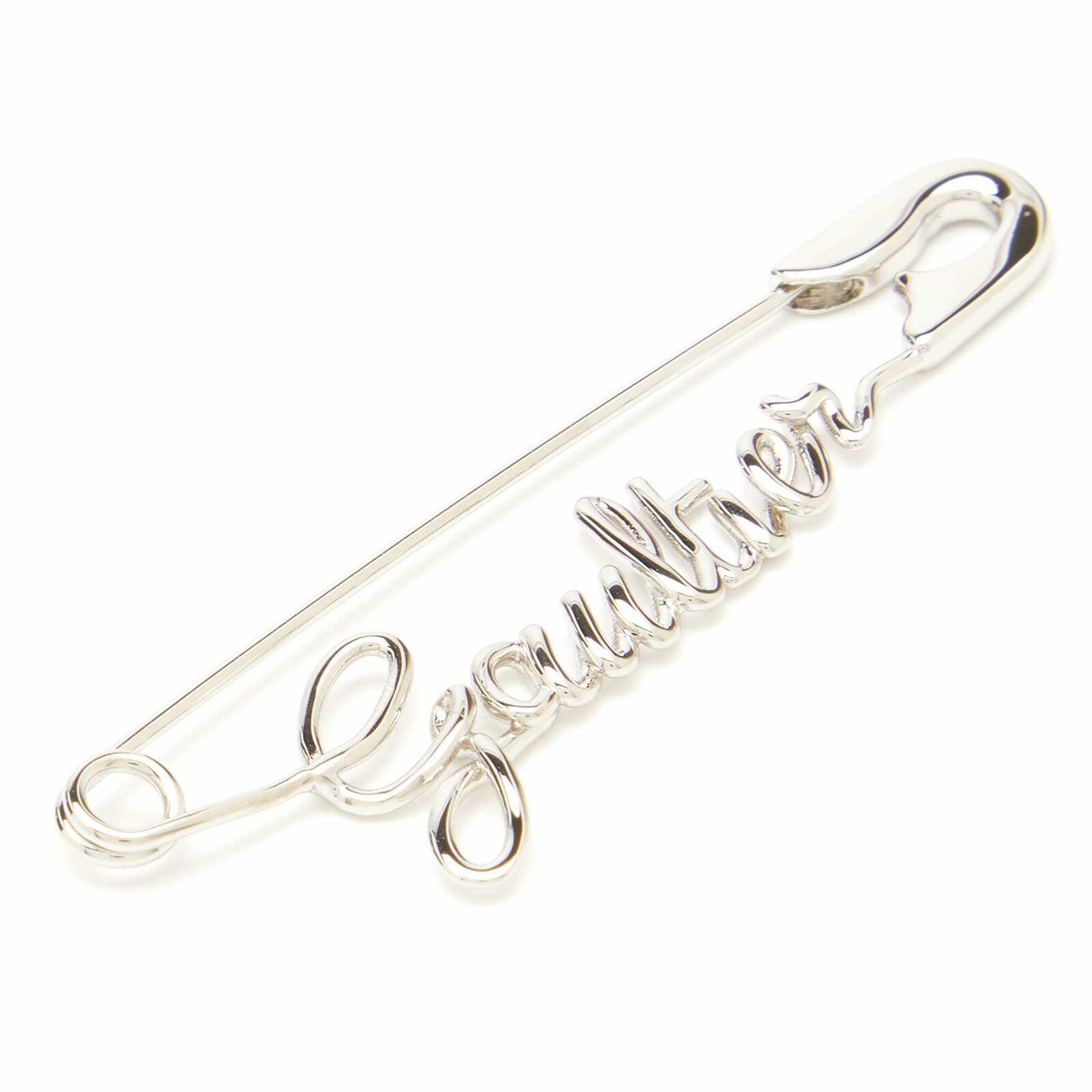 Jean Paul Gaultier Women's Safety Pin Logo Earring in Silver Jean