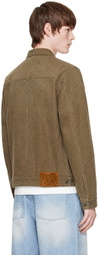 COOR Brown Type 1 Rib Texture Trucker Jacket