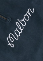 Malbon Collegiate Logo Half-zip Cotton Sweatshirt Navy