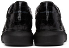 Alexander McQueen Black Croc Oversized Sneakers