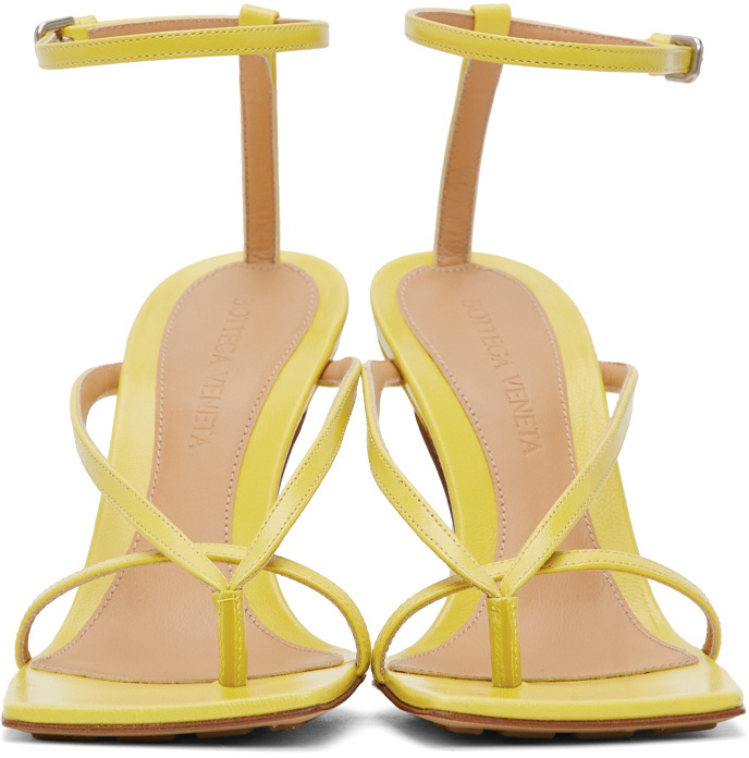 【送料&関税込】Bottega Veneta Yellow Stretch Cotton Blend S Bottega Veneta Yellow Stretch Sandals Bottega Veneta