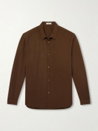 ATON - Cotton and Silk-Blend Shirt - Brown