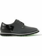 G/FORE - Gallivanter Suede-Trimmed Pebble-Grain Leather Golf Shoes - Gray