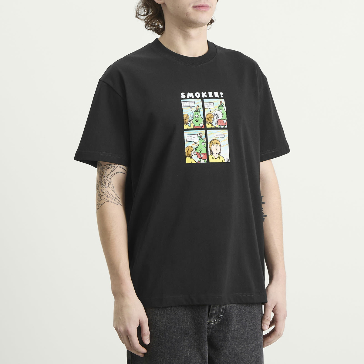 Polar Skate Co. Men's Smoker! T-Shirt in Black