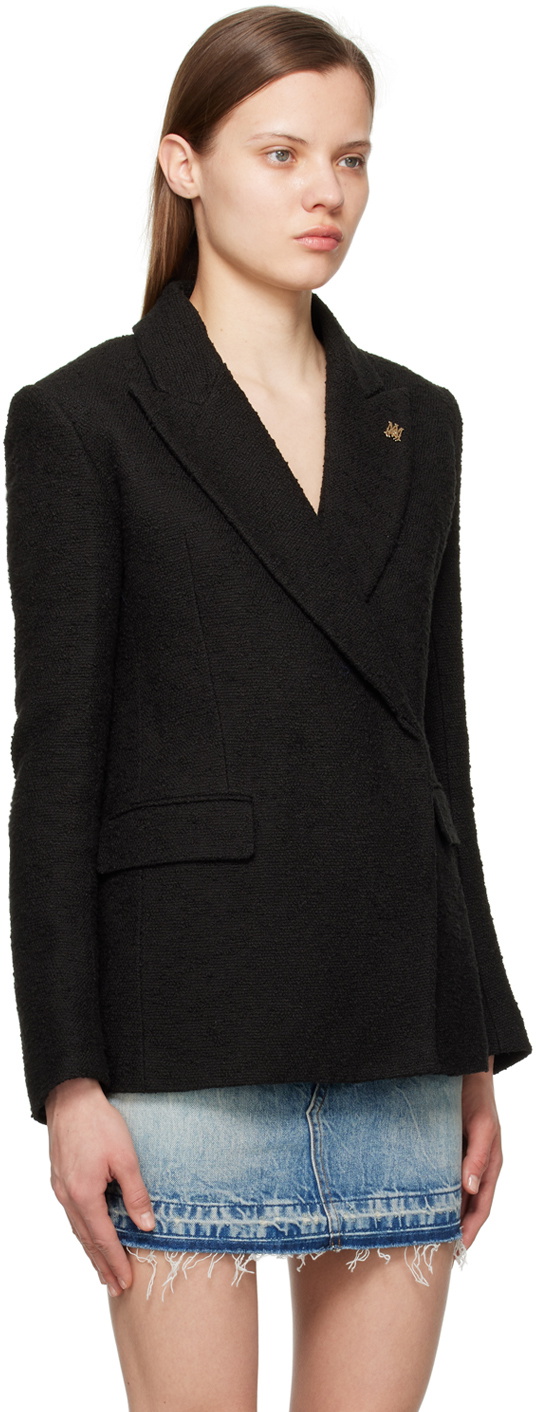 AMIRI Black Double-Breasted Blazer