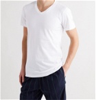 SCHIESSER - Josef Slim-Fit Cotton-Jersey T-Shirt - White