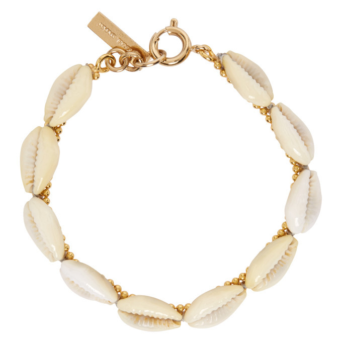 Isabel Marant White and Gold Shell Bracelet Isabel Marant
