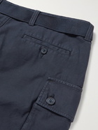 OFFICINE GÉNÉRALE - Maxence Belted Garment-Dyed Cotton Cargo Trousers - Blue