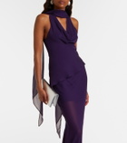 De La Vali Diosa draped georgette top