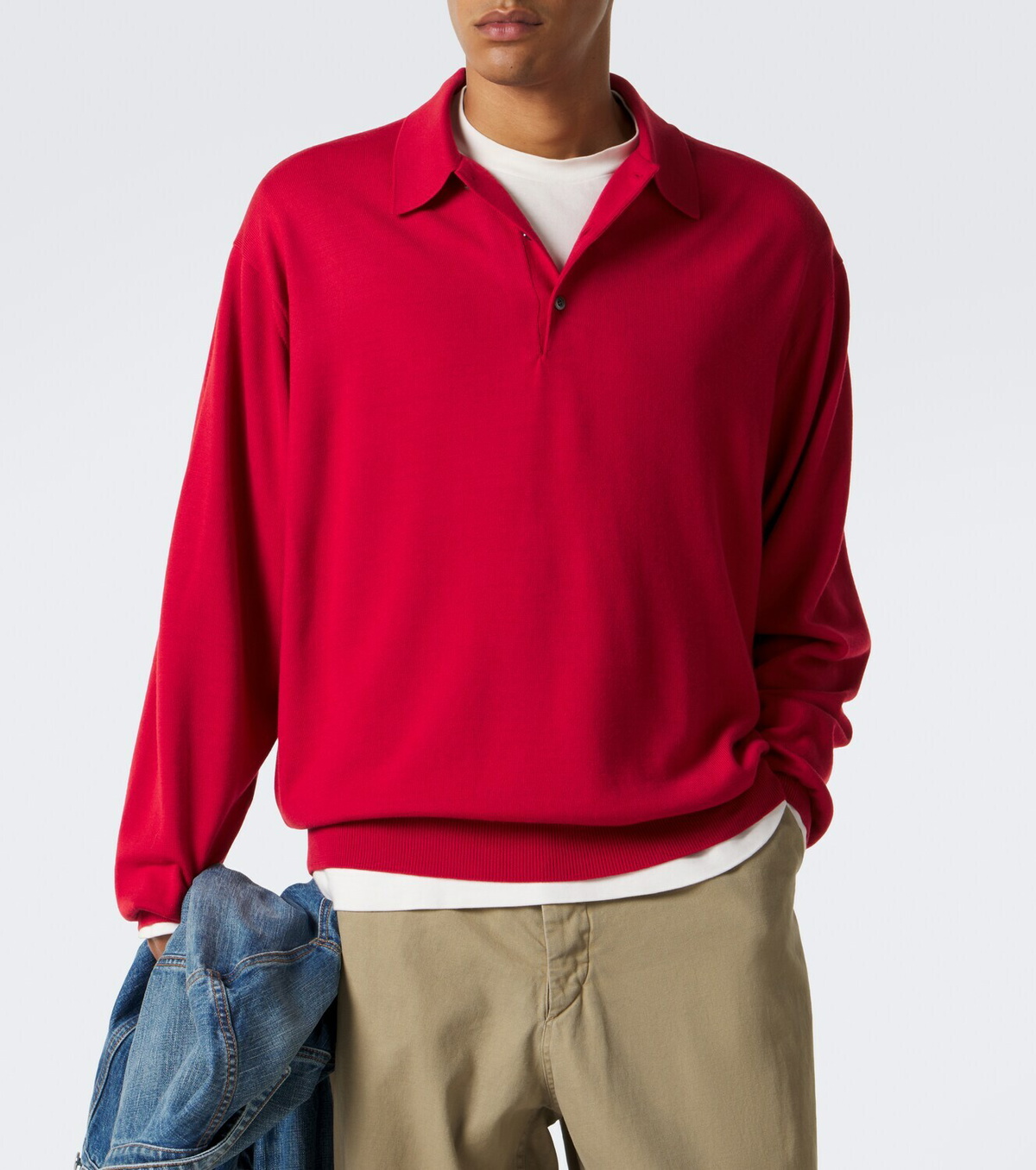 A.Presse Wool polo sweater
