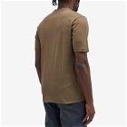 Folk Men's Contrast Sleeve T-Shirt in Ash Brown