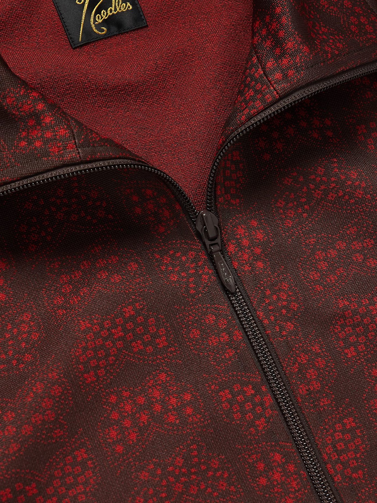 Needles - Leopard-Jacquard Track Jacket - Red Needles