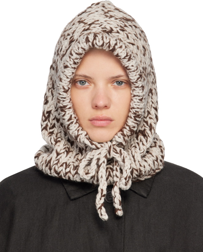 Photo: CASEY CASEY Brown Hand-Knit Hood