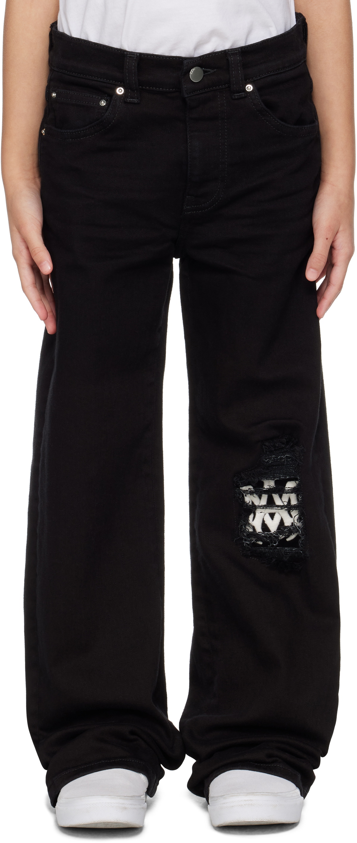 AMIRI Kids Black MA Patch Jeans