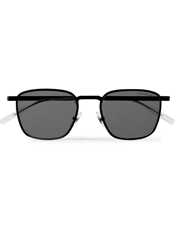 Photo: MONTBLANC - Square-Frame Metal Sunglasses - Black