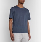 120% - Slub Linen T-Shirt - Blue